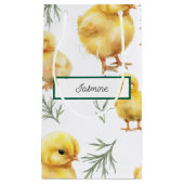 チキン1th誕生日ファーム動物誕生日 スモールペーパーバッグ (正面)