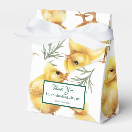 チキン1th誕生日ファーム動物誕生日 フェイバーボックス (正面サイド)