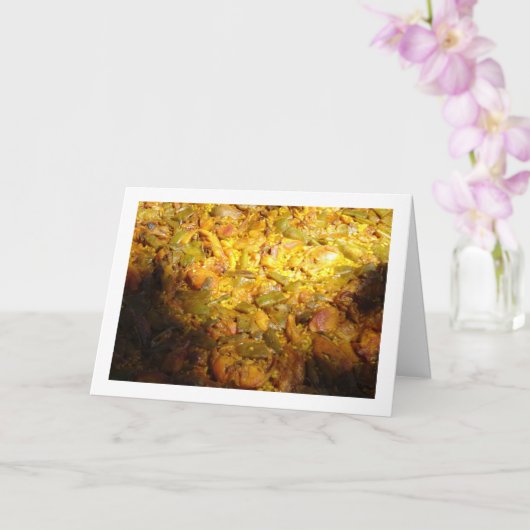 チキン&ウサギパエスペインのラ料理 カード (蘭)