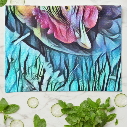 チキン キッチンタオル (折り畳み)