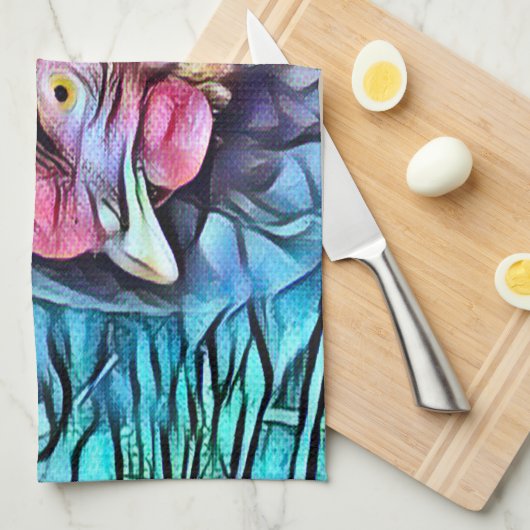 チキン キッチンタオル (四つ折り)