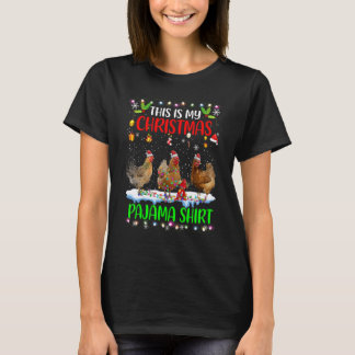チキン クリスマス 2022 これが私のクリスマスパジャマ Tシャツ