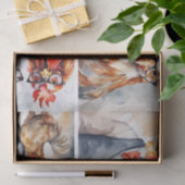 チキン:コラージュ・デコページのファッショナブルな鳥 薄葉紙 (ギフト)