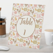 チキン&フローラベビーシャワーテーブル 台座サイン (インサイチュ)