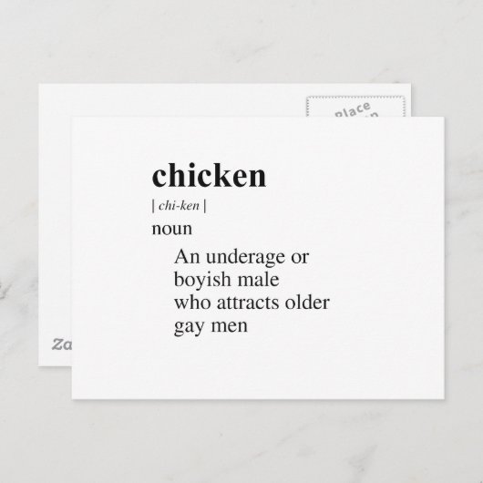 チキン ポストカード (正面/裏面)