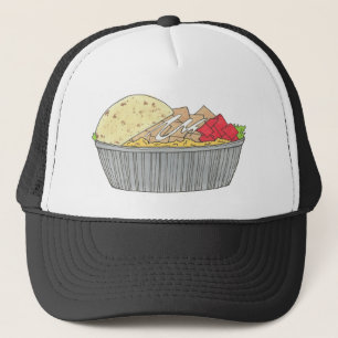 チキン&ライプラッタプレートNYCハラールカート食品 キャップ
