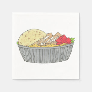 チキン&ライプラッタプレートNYCハラールカート食品 スタンダードカクテルナプキン
