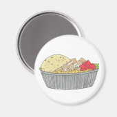 チキン&ライプラッタプレートNYCハラールカート食品 マグネット (正面/裏面)