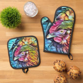 チキン 鍋つかみ&鍋敷きセット (トップダウン)