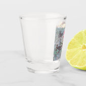 チキンIウンチブレックファーストおもしろいユーモア ショットグラス (左)