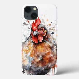 チキンiPad iPhoneケース水色Hen鶏 iPhone 13ケース