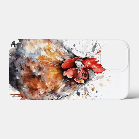 チキンiPad iPhoneケース水色Hen鶏 Case-Mate iPhoneケース (裏面 (横))