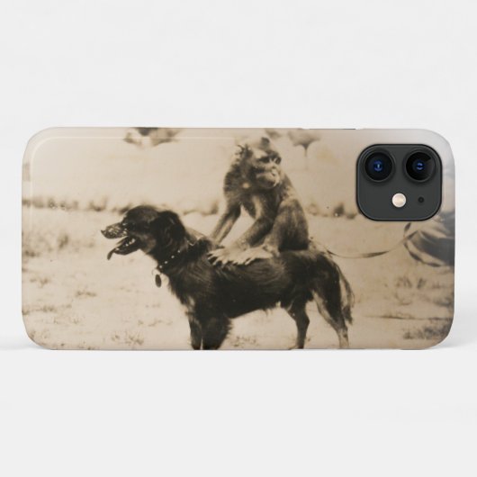 チキートという犬の背の上の猿 Case-Mate iPhoneケース (裏面(横))