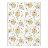 チクおもしろいのバグと葉のシームレスなパターン テーブルクロス (正面)