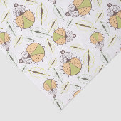 チクおもしろいのバグと葉のシームレスなパターン 薄葉紙 (詳細)