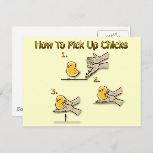 チクの方向を拾うおもしろい方法 ポストカード (正面/裏面)