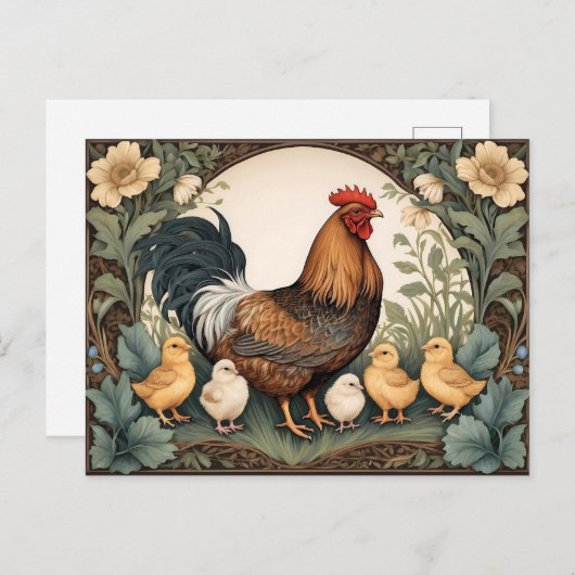 チクエレガントの母親の雌鶏 ポストカード (正面/裏面)