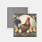 チクエレガントの母親の雌鶏 マグネット (正面/裏面)