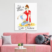 チクカッコいいク |チキンアートポスター キャンバスプリント (インサイチュ (リビング))