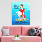 チクカッコいいク |チキンアート キャンバスプリント (インサイチュ (リビング))