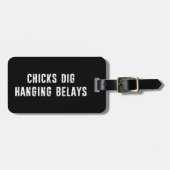 チクスディグぶら下がったズベレイズロック登山 ラゲッジタグ (正面横)