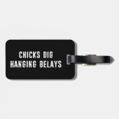 チクスディグぶら下がったズベレイズロック登山 ラゲッジタグ (裏面横)