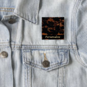 チクタク柄シームレスパターン おしゃれなべっ甲柄 缶バッジ (インサイチュ)