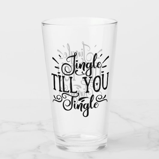 チクチクするまでチクチク |クリスマスおもしろいがユーモアを飲む タンブラーグラス (裏面)