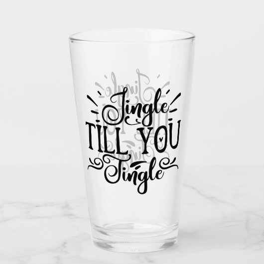 チクチクするまでチクチク |クリスマスおもしろいがユーモアを飲む タンブラーグラス (正面)