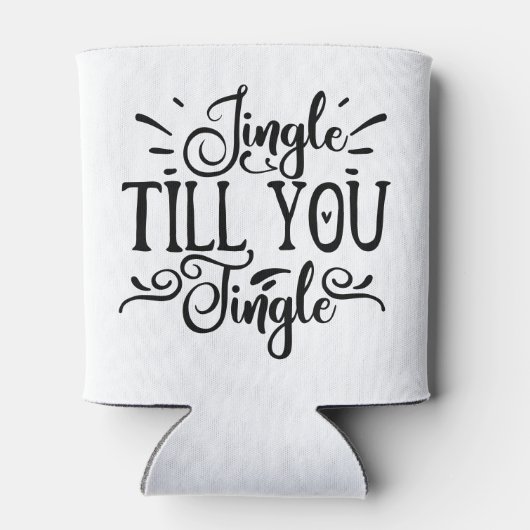 チクチクするまでチクチク |クリスマスおもしろいがユーモアを飲む 缶クーラー (裏面)