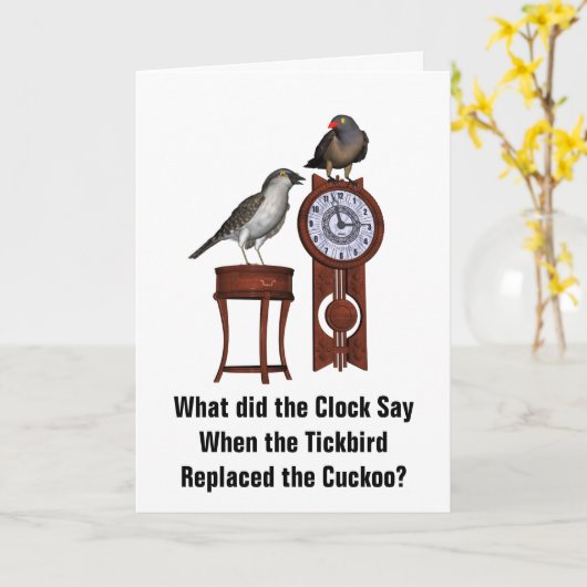 チクバードユーモア カード (黄色い花)