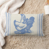 チクフランスのチク付きファーミヤードチキン ランバークッション (ブランケット)