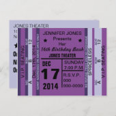 チケットからおもしろい招待状はがき インビテーションポストカード (正面/裏面)