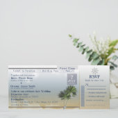 チケットからパラダイス結婚の目的地招待状 招待状 (スタンド正面)