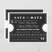 チケットのパンチカードの保存日付 セーブザデート (正面/裏面)