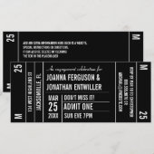 チケットの半券パーティ招待状 招待状 (正面/裏面)