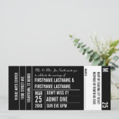 チケットの半券風の白いエリアのパーティー招待状 招待状 (スタンド正面)