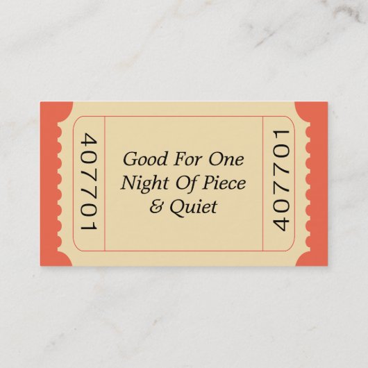 チケットの名刺 名刺 (裏面)