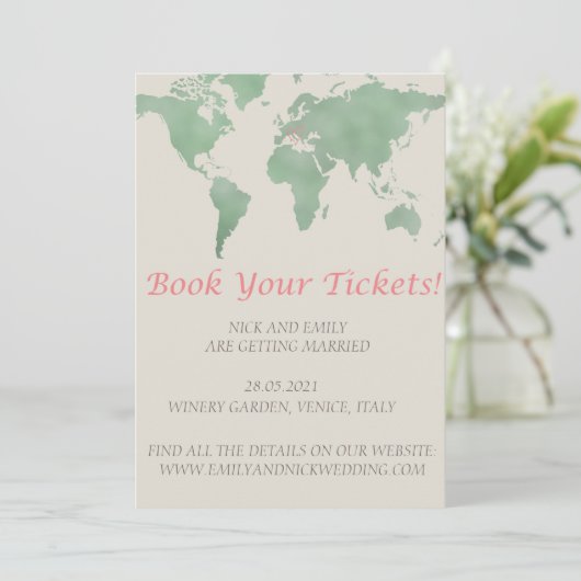 チケットを予約して 結婚式の時間だよ 招待状 (スタンド正面)