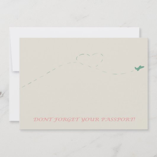 チケットを予約して 結婚式の時間だよ 招待状 (裏面)