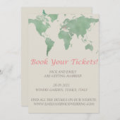 チケットを予約して 結婚式の時間だよ 招待状 (正面/裏面)