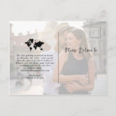 チケットを予約する宛先ウェディング日付を保存 案内ポストカード (裏面)