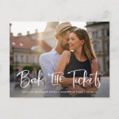 チケットを予約する宛先ウェディング日付を保存 案内ポストカード (正面)