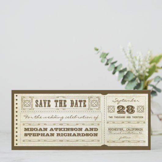 チケットを結婚する日付のヴィンテージを救って下さい セーブザデート (スタンド正面)