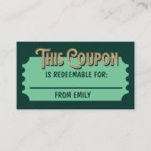 チケットカスタムギフトアイディアクーポンカード エンクロージャーカード (正面)