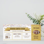 チケットサッカーテーマバー(ユダヤ教の)バル・ミツバー 招待状 (スタンド正面)