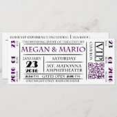 チケットスタイルの招待状 招待状 (正面/裏面)