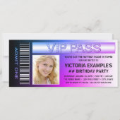 チケットバースデーパーティ招待状 招待状 (正面)