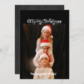 チケットメリークリスマスワンフォトクリスマスカード シーズンカード (正面/裏面)