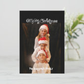 チケットメリークリスマスワンフォトクリスマスカード シーズンカード (スタンド正面)